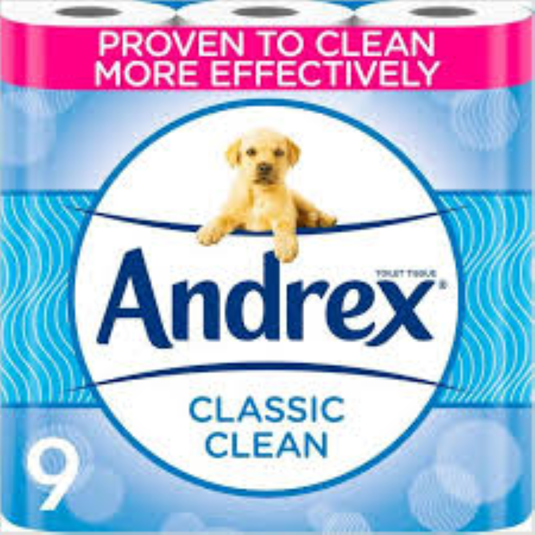 ANDREX TOILET ROLL CLASSIC CLEAN 9S